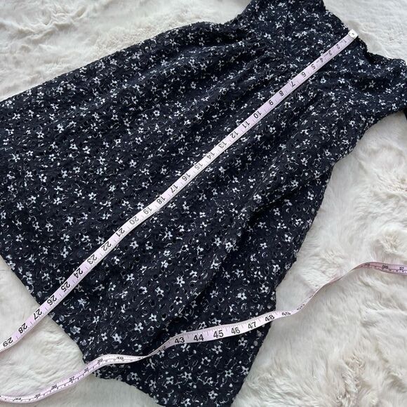 Maeve Anthropologie Lillianne Floral Mini Dress eyelet lace smocked size 0 - Picture 12 of 13